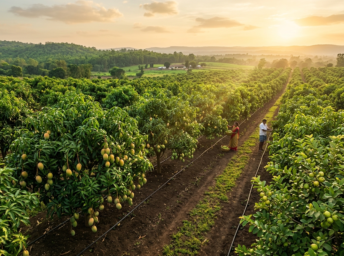 Managed fruit orchard
